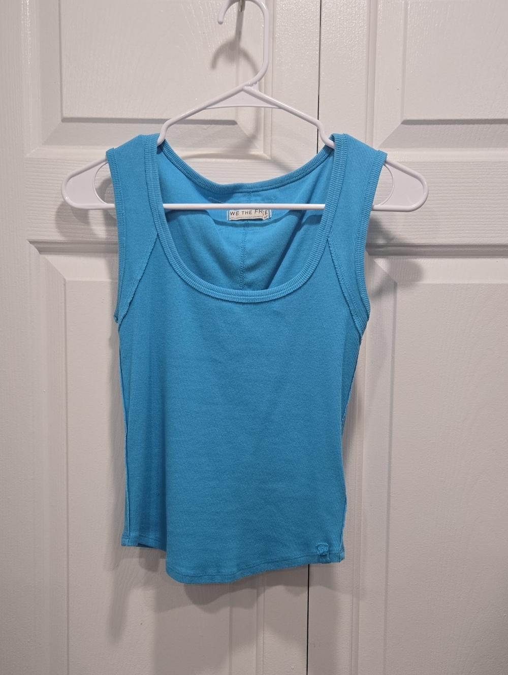 We The Free Bright Aqua Scoop Neck Tank Top-small